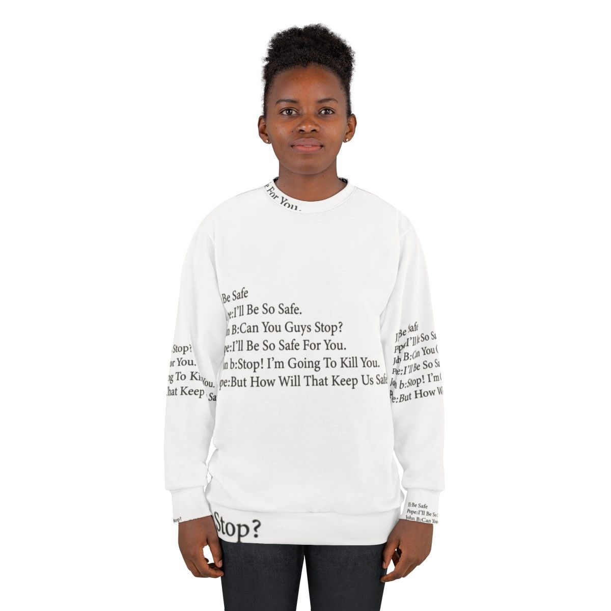 Outer Banks Sweatshirt with "Be So Safe" Design - women