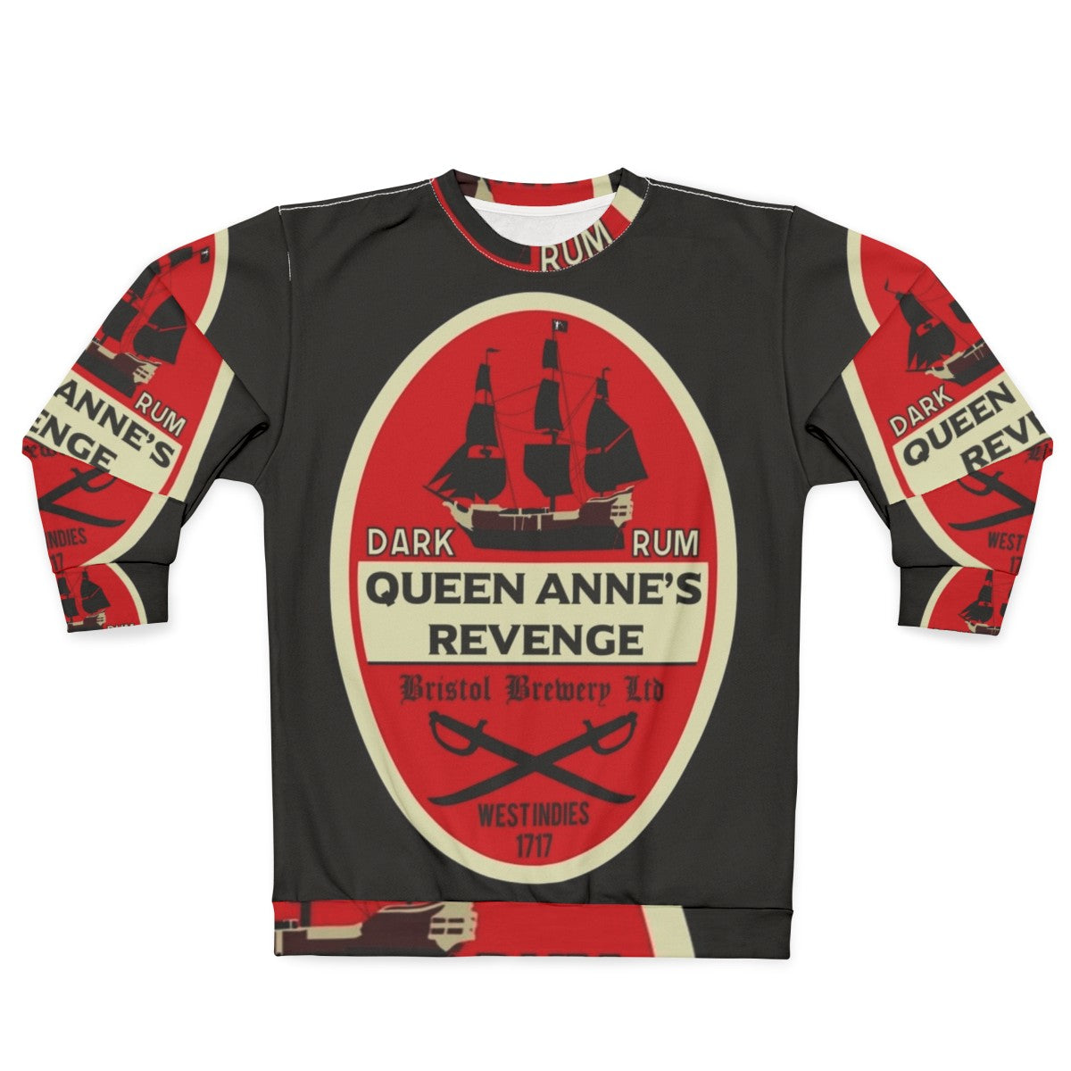 Queen Anne's Revenge Dark Rum Pirate Sweatshirt