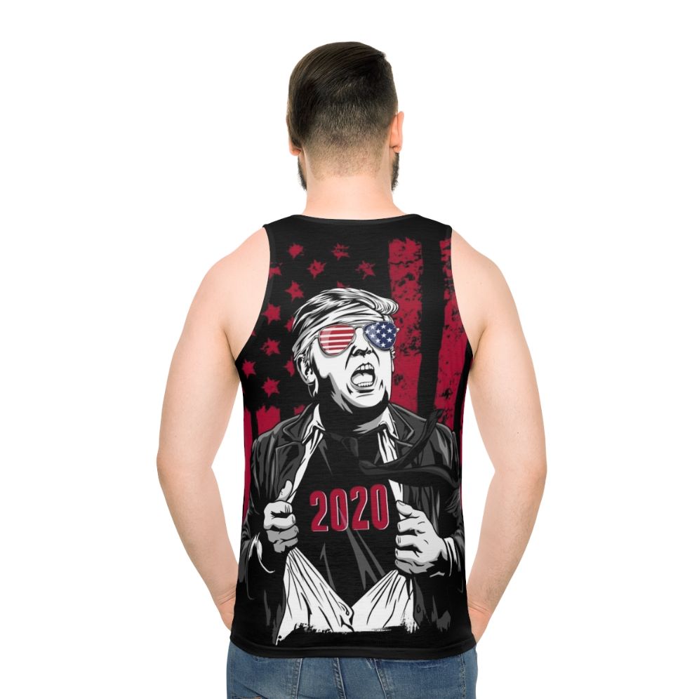 Superhero Trump 2020 Unisex Tank Top - men back