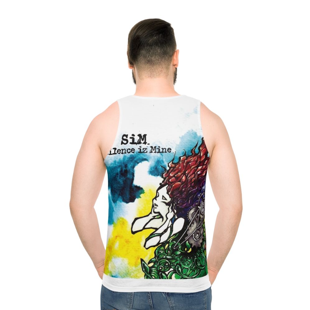 Unisex "Silence Is Mine" Music Tank Top - men back