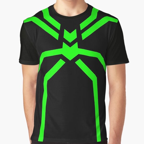 Stealth Spider Marvel Comics Green Graphic T-Shirt