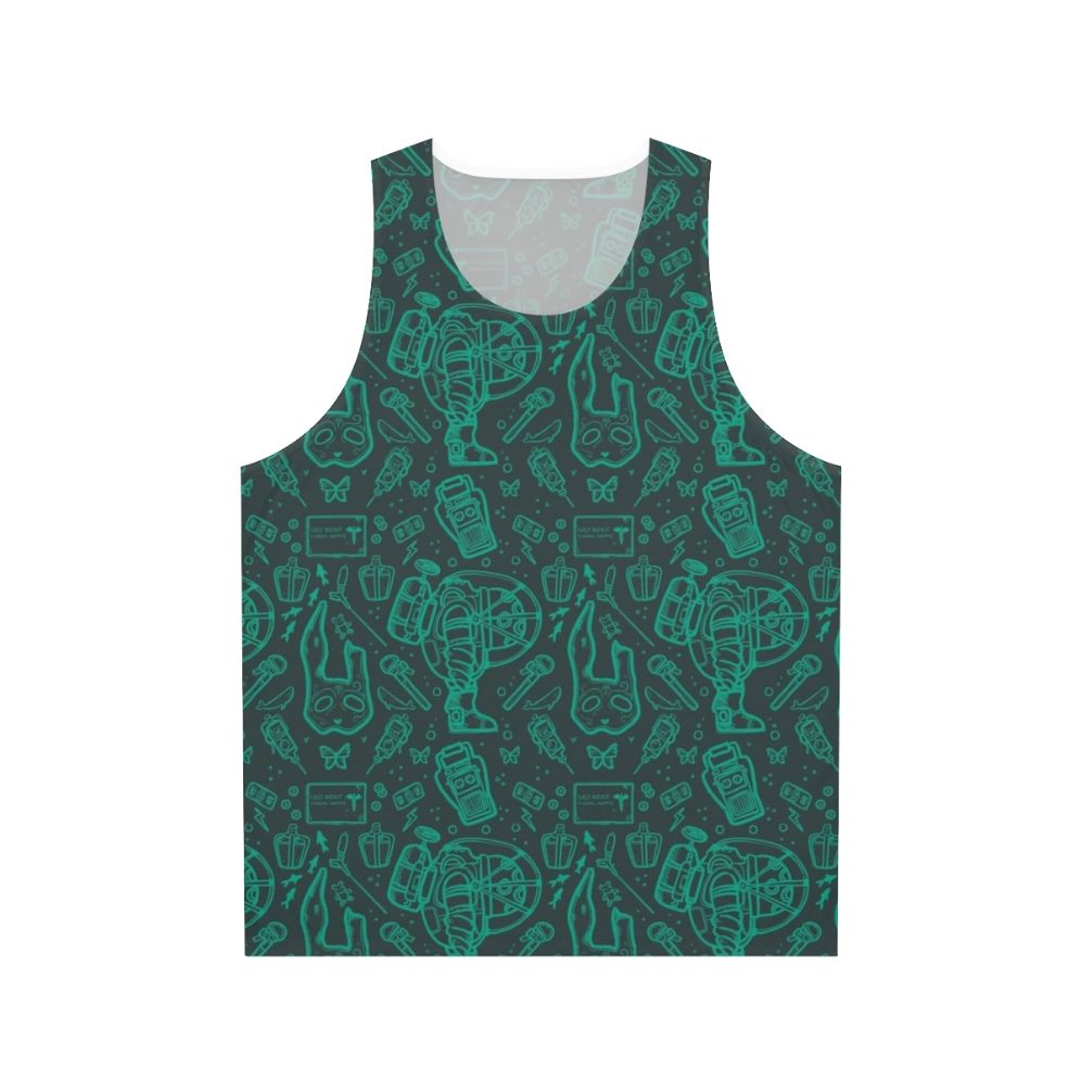 Bioshock Rapture Continuous Pattern Blue Unisex Tank Top