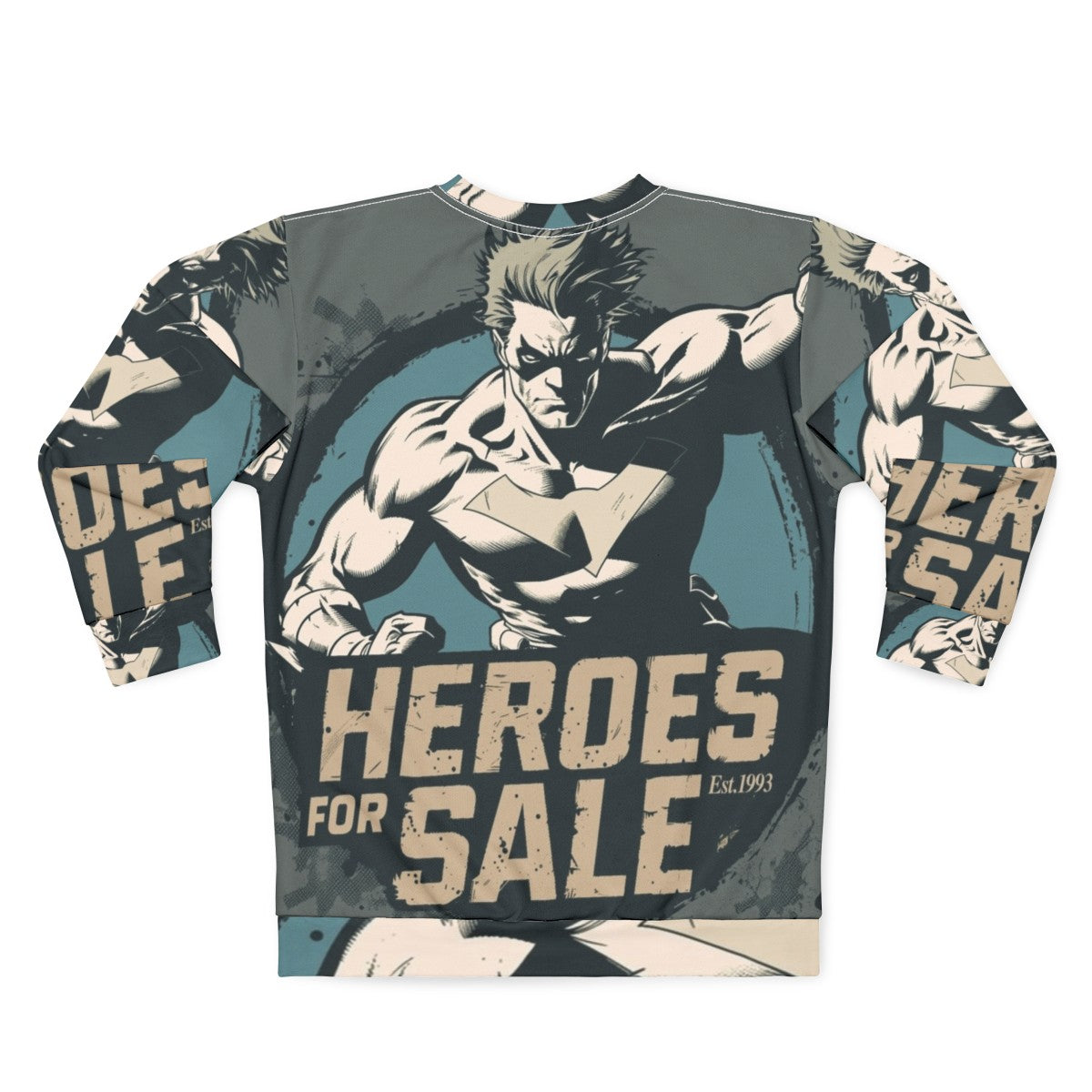 Heroes For Sale 1993 Superhero Sweatshirt - Back