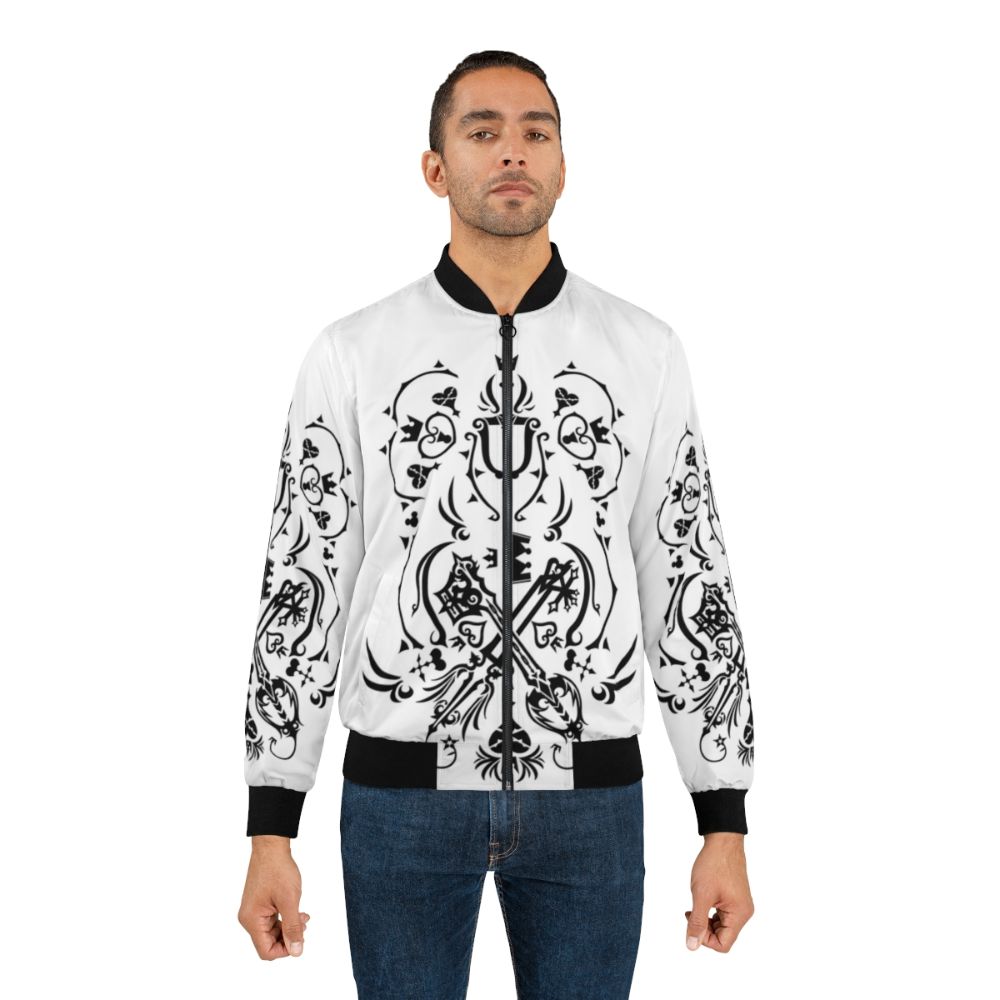 Kingdom Hearts Bomber Jacket featuring game characters and logo - Lifestyle