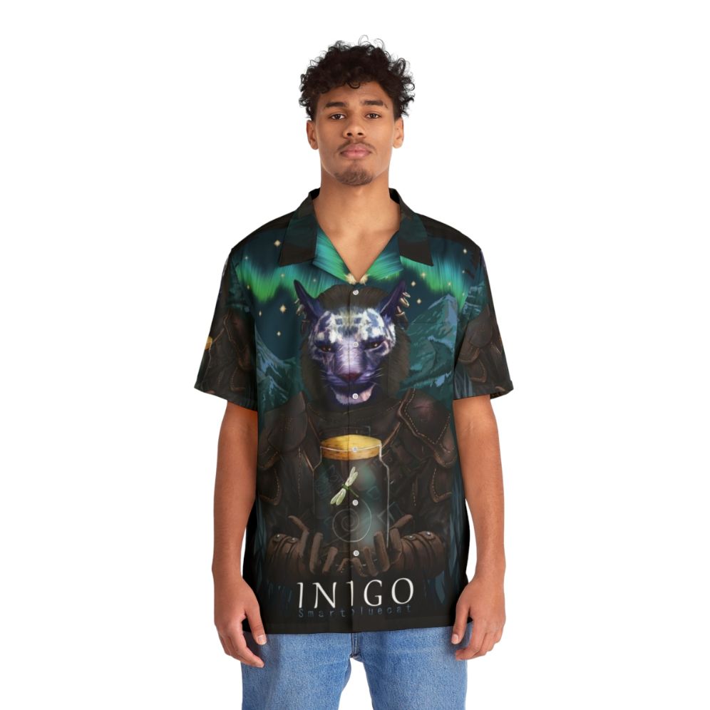 Inigo And Mr Dragonfly Skyrim-Inspired Hawaiian Shirt - People Front