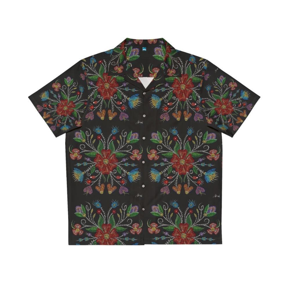 Vibrant Hawaiian shirt with growth and happiness motif