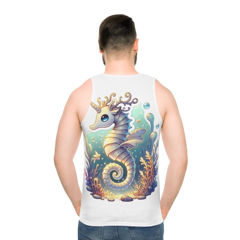 Unisex tank top featuring enchanting fantasy animals - men back