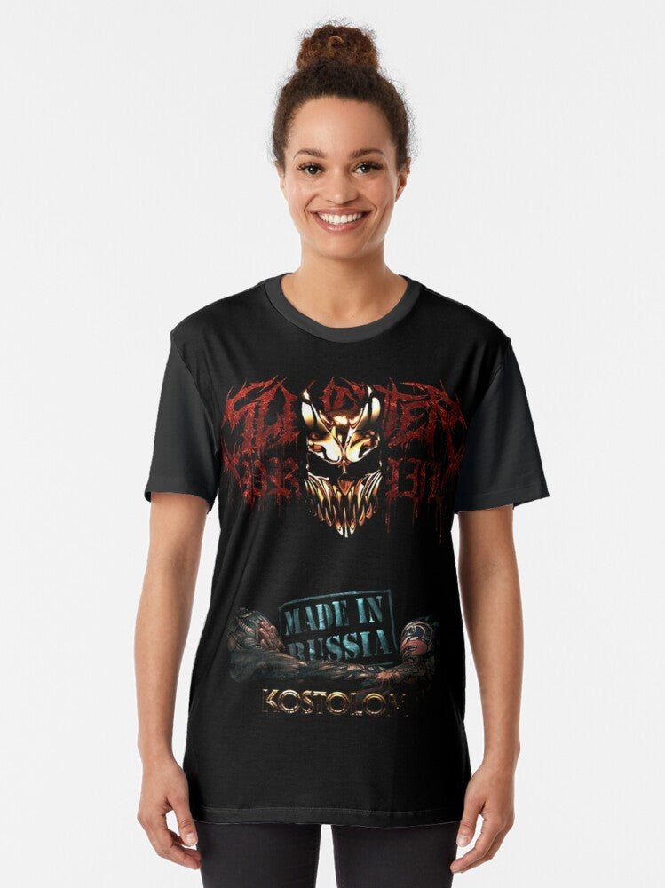 Slaughter to Prevail "Misery Sermon" Deathcore Metal Graphic T-Shirt - Women