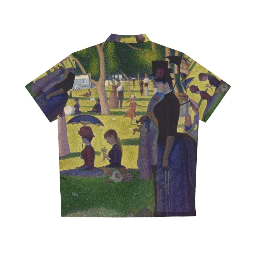 Impressionist art Hawaiian shirt featuring "Sunday Afternoon on La Grande Jatte" by Georges Seurat - Back