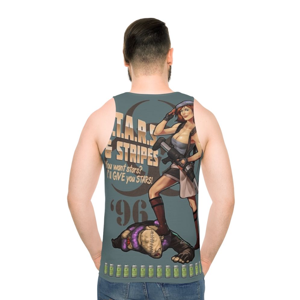 Resident Evil Jill Valentine Unisex Tank Top - men back