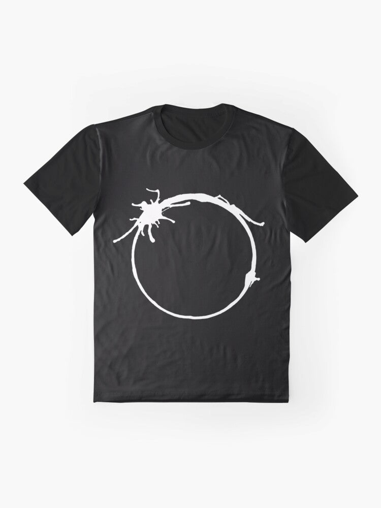 Arrival movie-inspired alien heptapod symbol graphic t-shirt - Flat lay