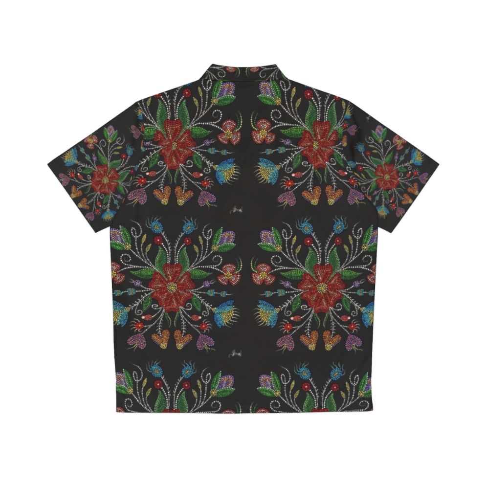 Vibrant Hawaiian shirt with growth and happiness motif - Back