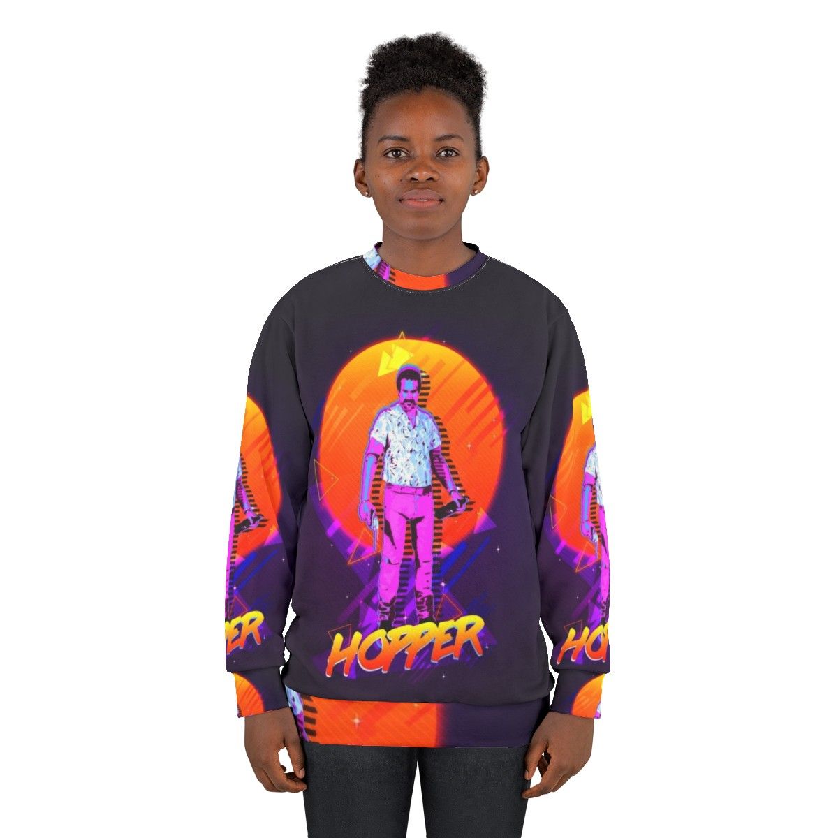 Hopper Sweatshirt - Stranger Things Inspired 80s Clothing - women