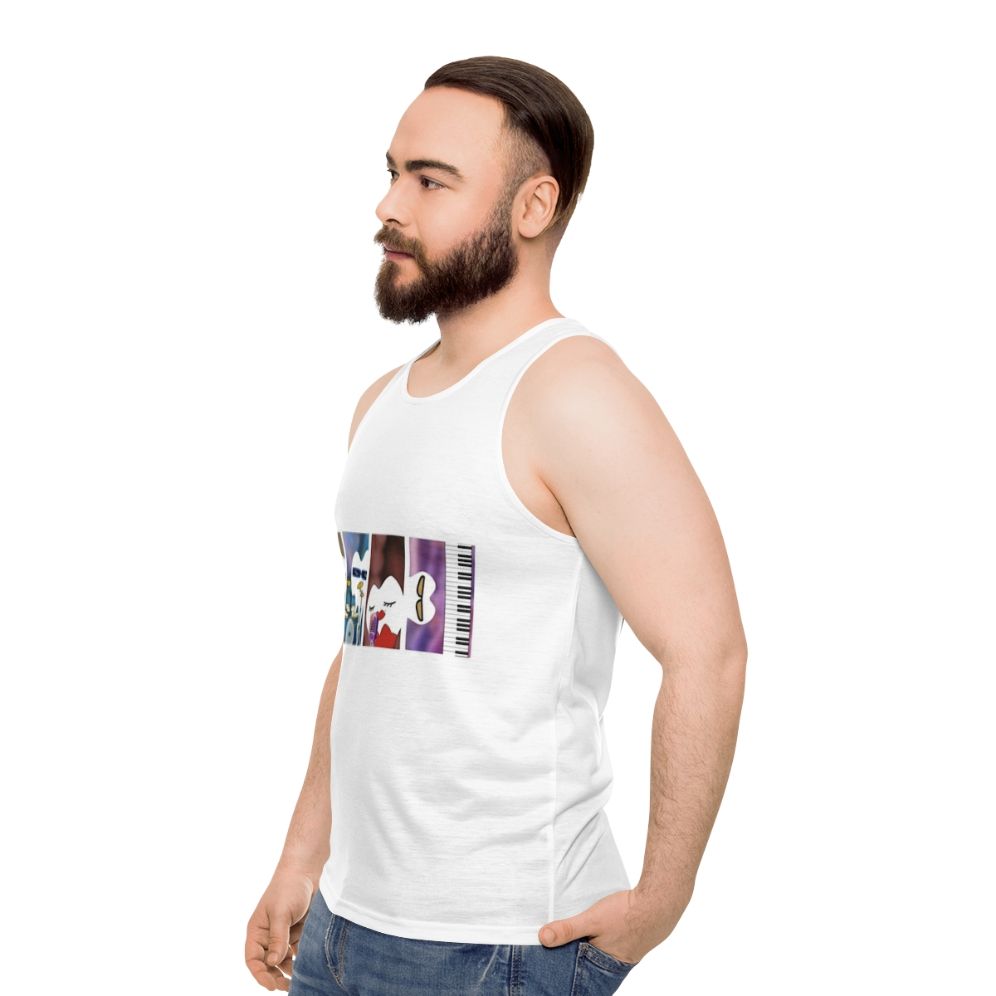 Colorful tooth band unisex tank top for music lovers - men side