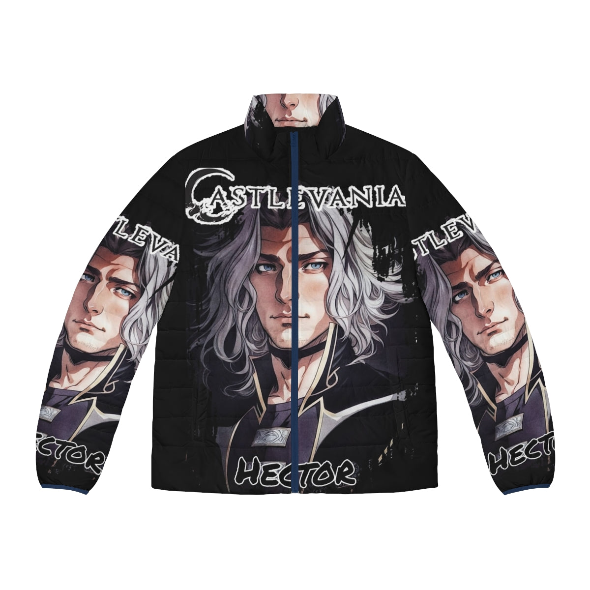 Castlevania Hector Puffer Jacket featuring the iconic Forge Master from the Netflix series