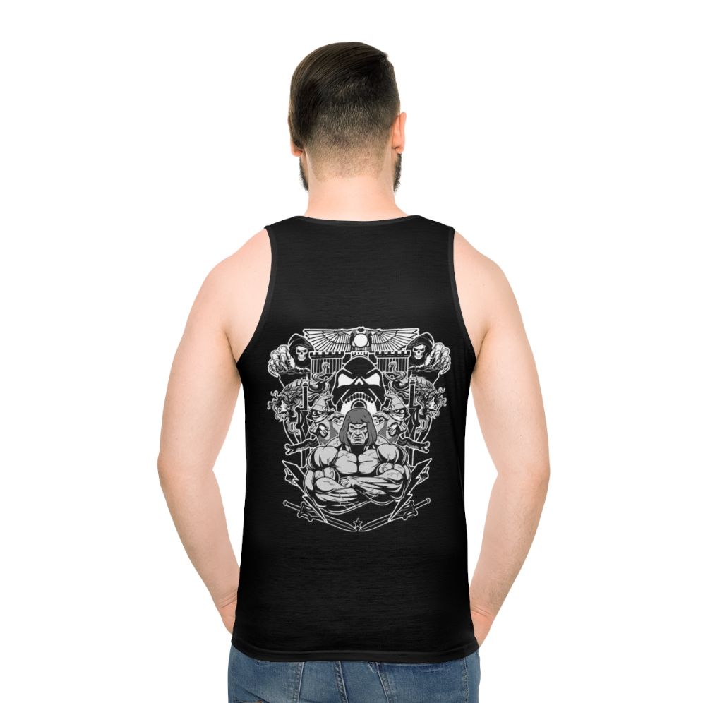 Retro He-Man Unisex Tank Top - men back