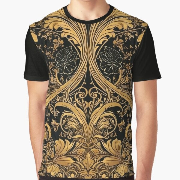 Art Nouveau Graphic T-Shirt featuring a timeless art nouveau design