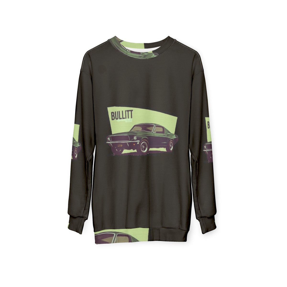 Steve McQueen wearing Bullitt movie inspired sweatshirt - hanging