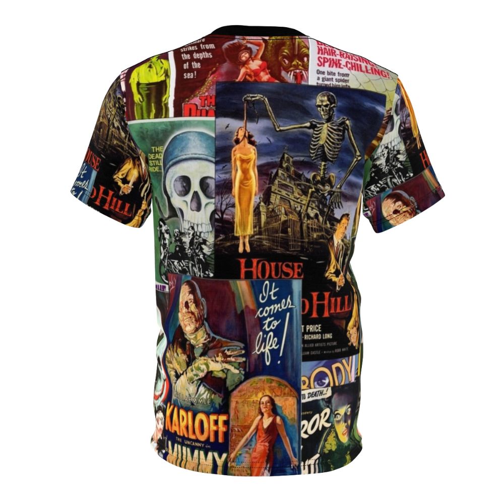 Vintage-style t-shirt featuring a classic horror movie skull design - Back