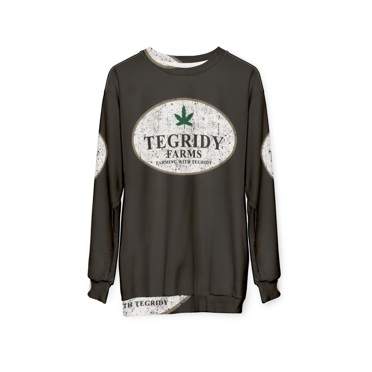 Tegridy Farms Farming With Tegridy Sweatshirt featuring South Park characters - hanging