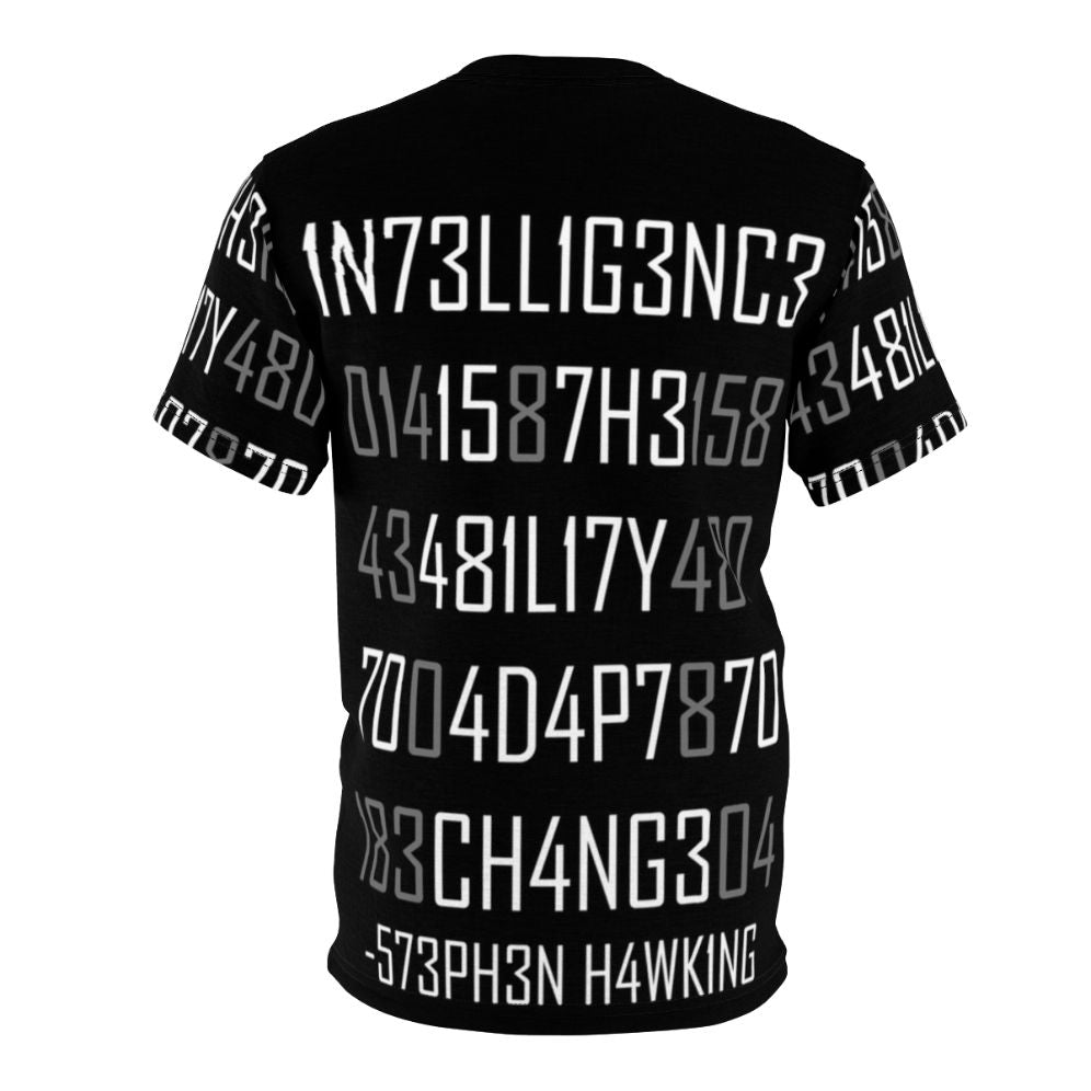 Encoded Reversed AOP T-Shirt with Adapt or Die Inspired Design - Back