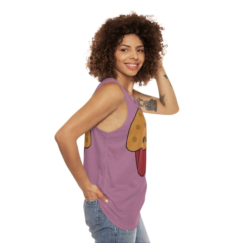 Kawaii muffin unisex tank top - women side