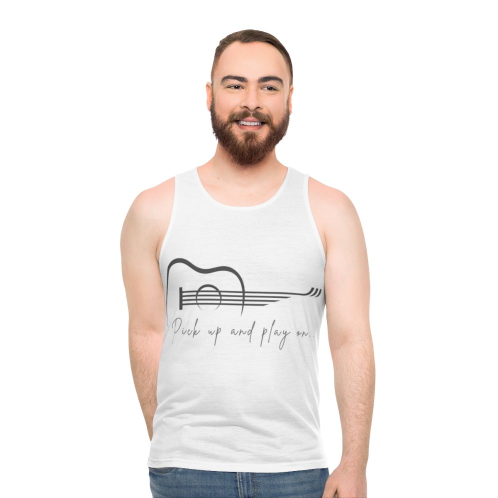 Unisex tank top for music lovers and guitar players - men