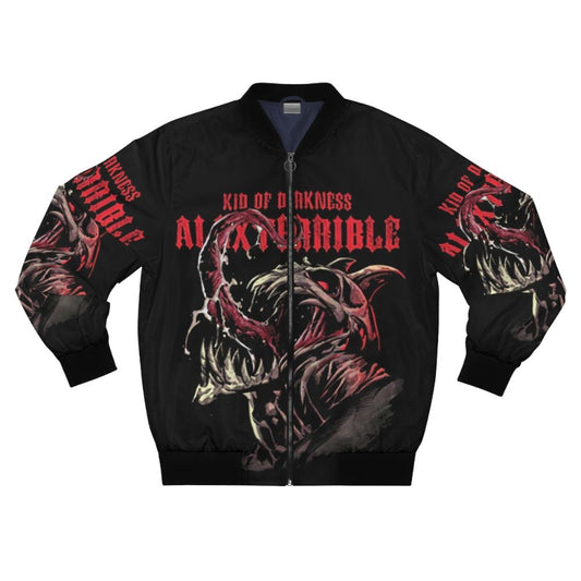 Slaughter to Prevail heavy metal band logo printed on a black bomber jacket