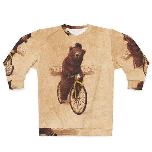 Barnabus vintage bear sweatshirt with cycling and circus design