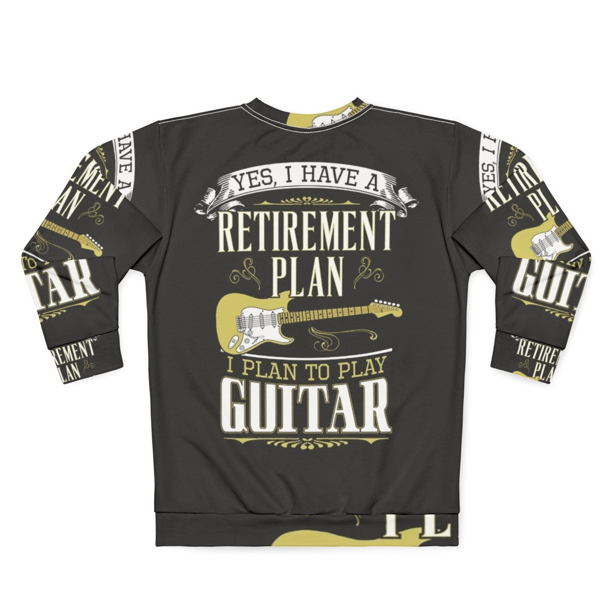 Vintage Guitar Retirement Plan Sweatshirt - Back