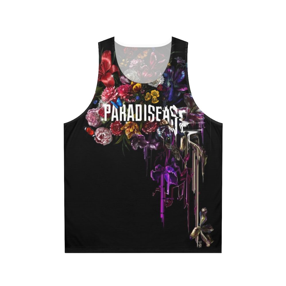 Unisex Glitch Floral Tank Top