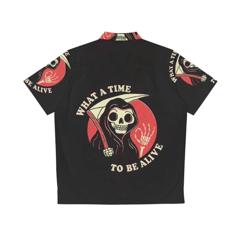 Retro Grim Reaper Hawaiian Shirt - Back