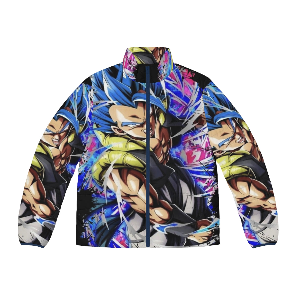 Dragon Ball Z Super Saiyan Blue Gogeta Puffer Jacket