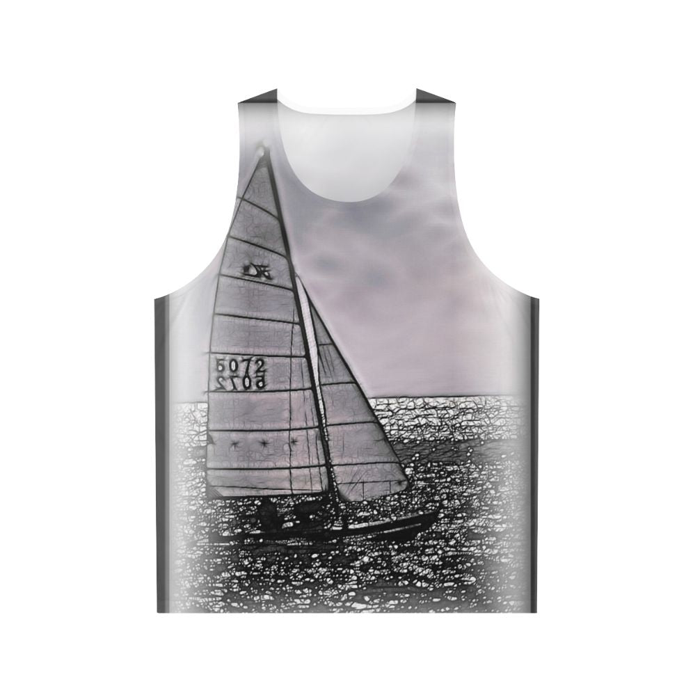 Hobie unisex tank top with ocean and sailing design