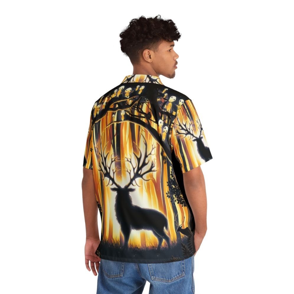 Deer God Master Of The Forest Hawaiian Shirt with nature and spiritual elements - People Back