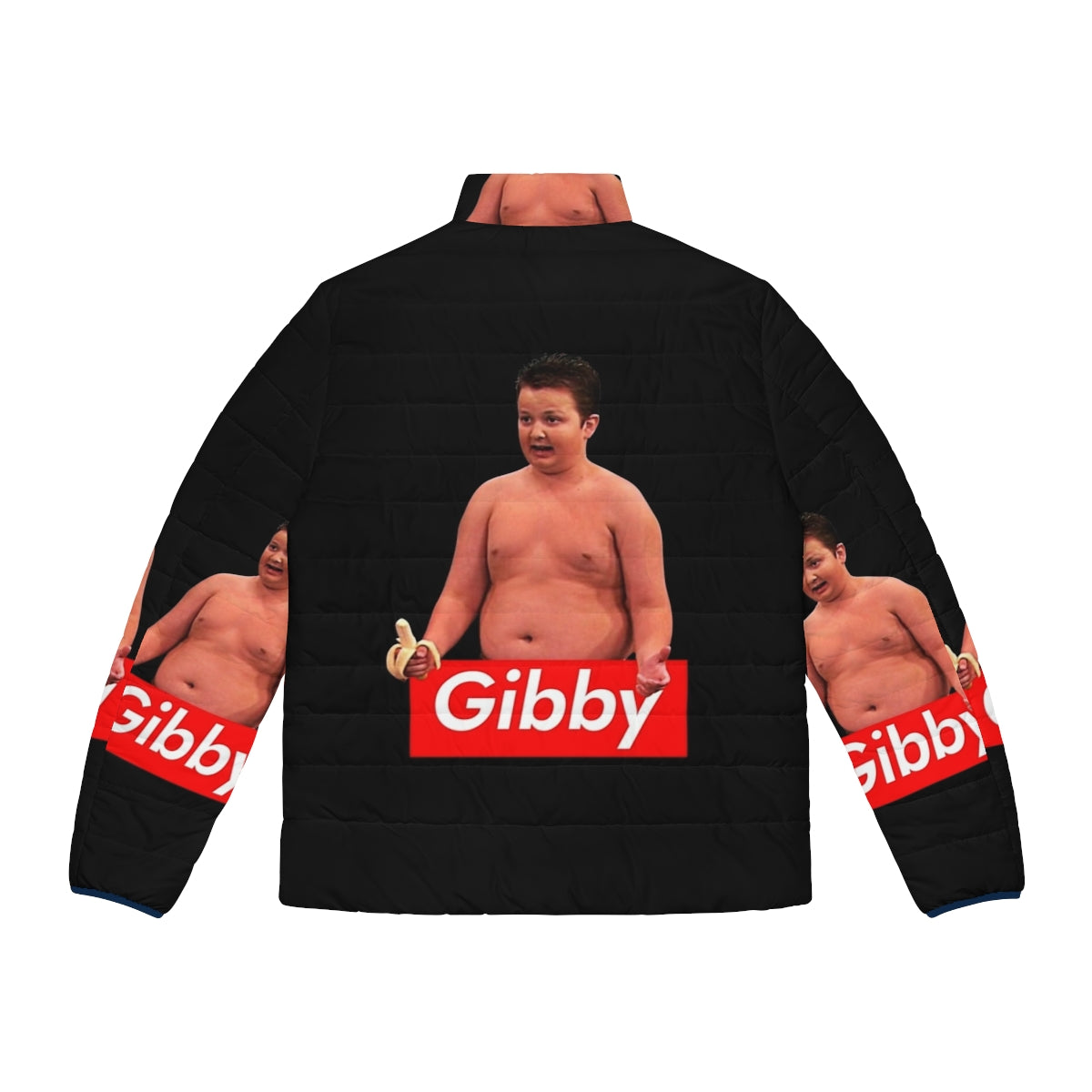 Gibby Puffer Jacket 3 featuring the iconic Gibby from iCarly - Back