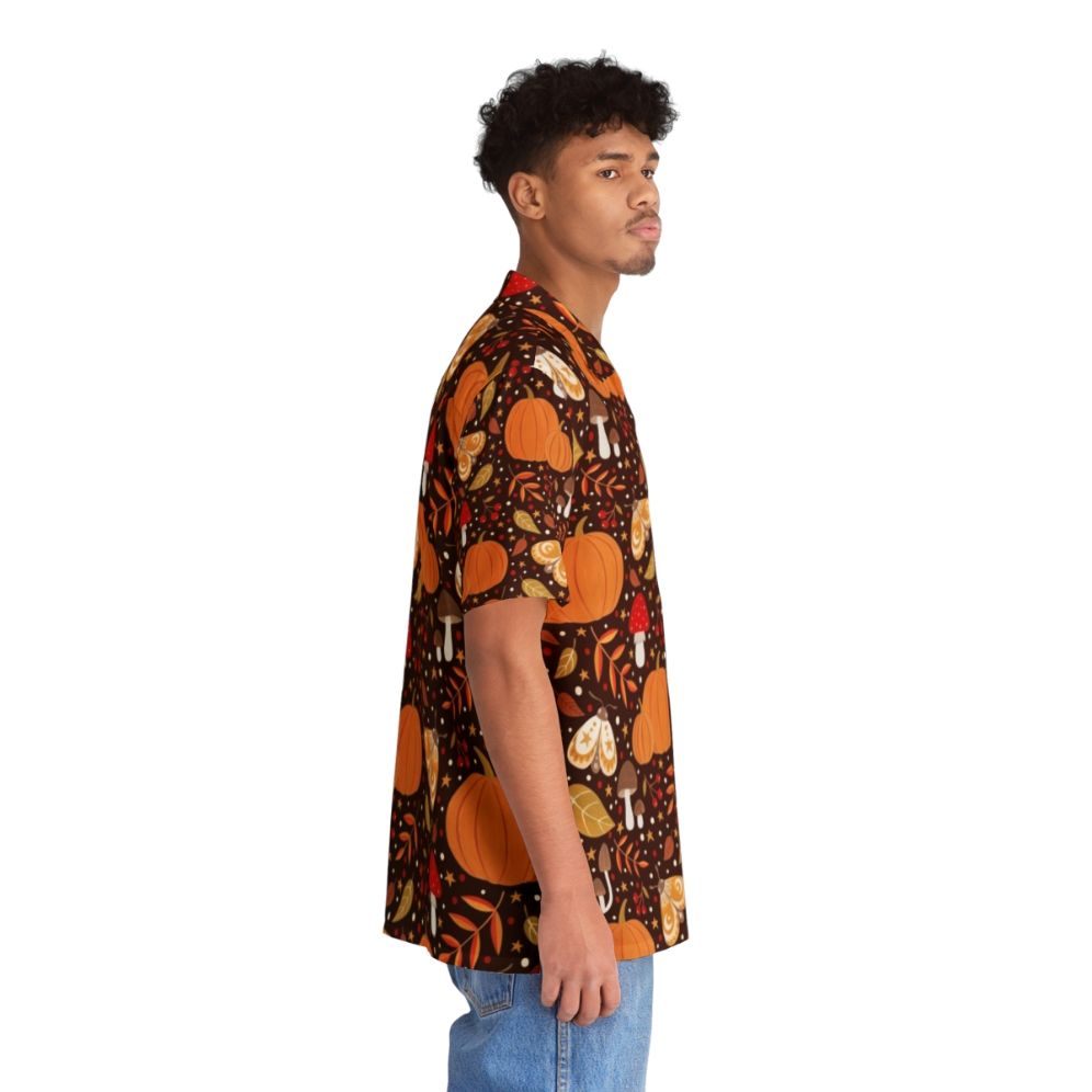 Autumn Elements Hawaiian Shirt with nature inspired floral pattern - People Pight