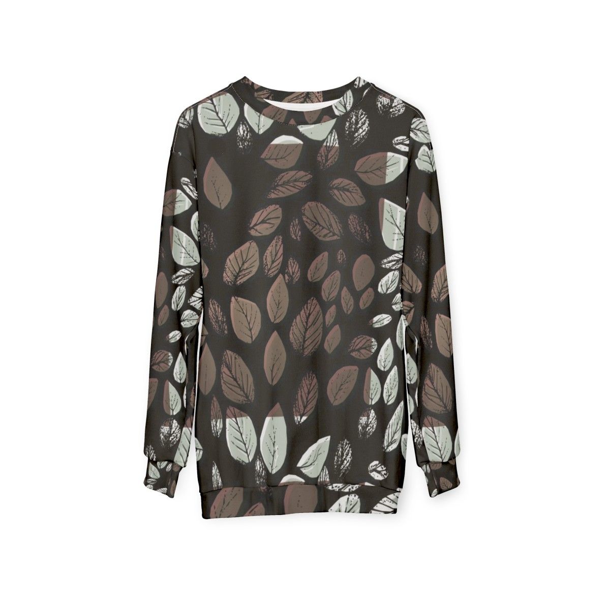 Leaves Desaturated Pattern Sweatshirt - hanging