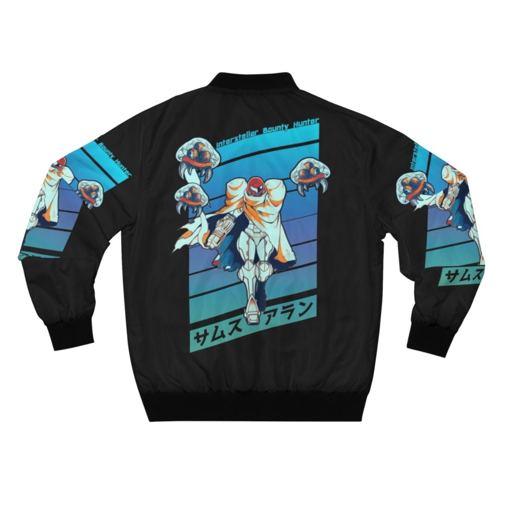 Metroid Samus Aran Interstellar Bounty Hunter Bomber Jacket - Back