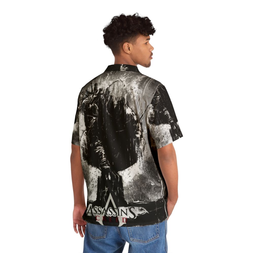 Assassin's Creed Cross Hawaiian Shirt - Flat lay