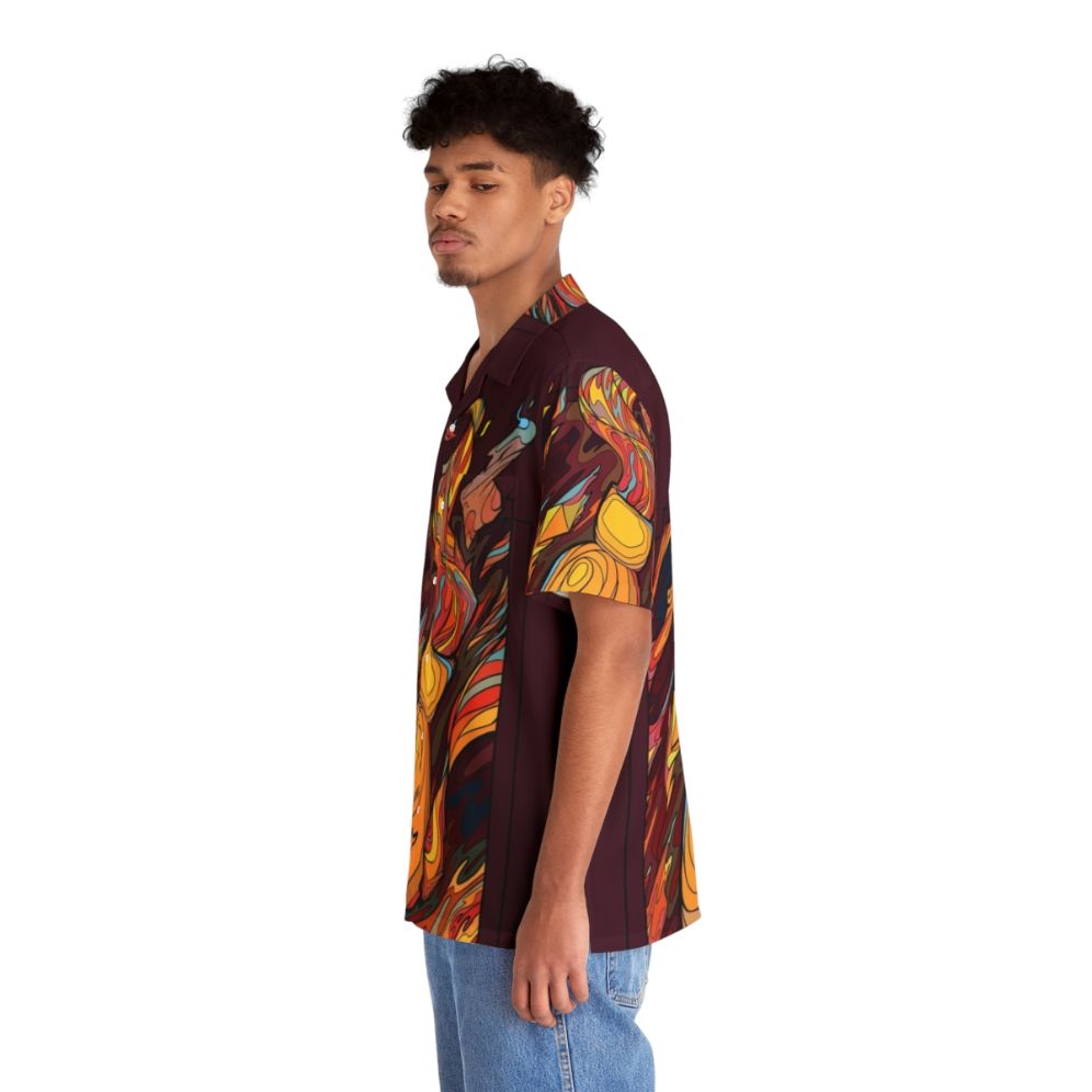 Dark Souls inspired stained glass ember Hawaiian shirt - People Left