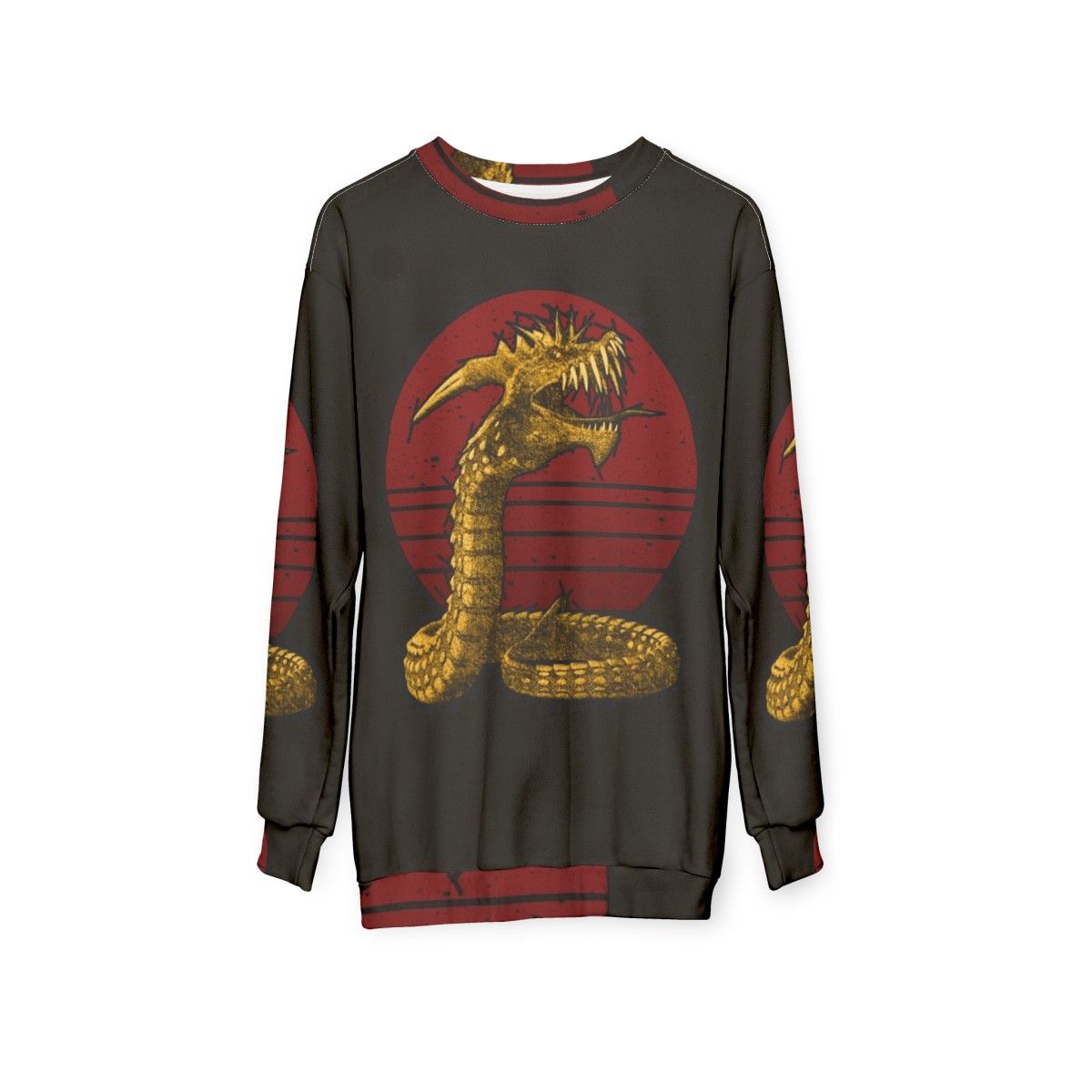 Legendary dragon snake mythical creature sweatshirt - hanging