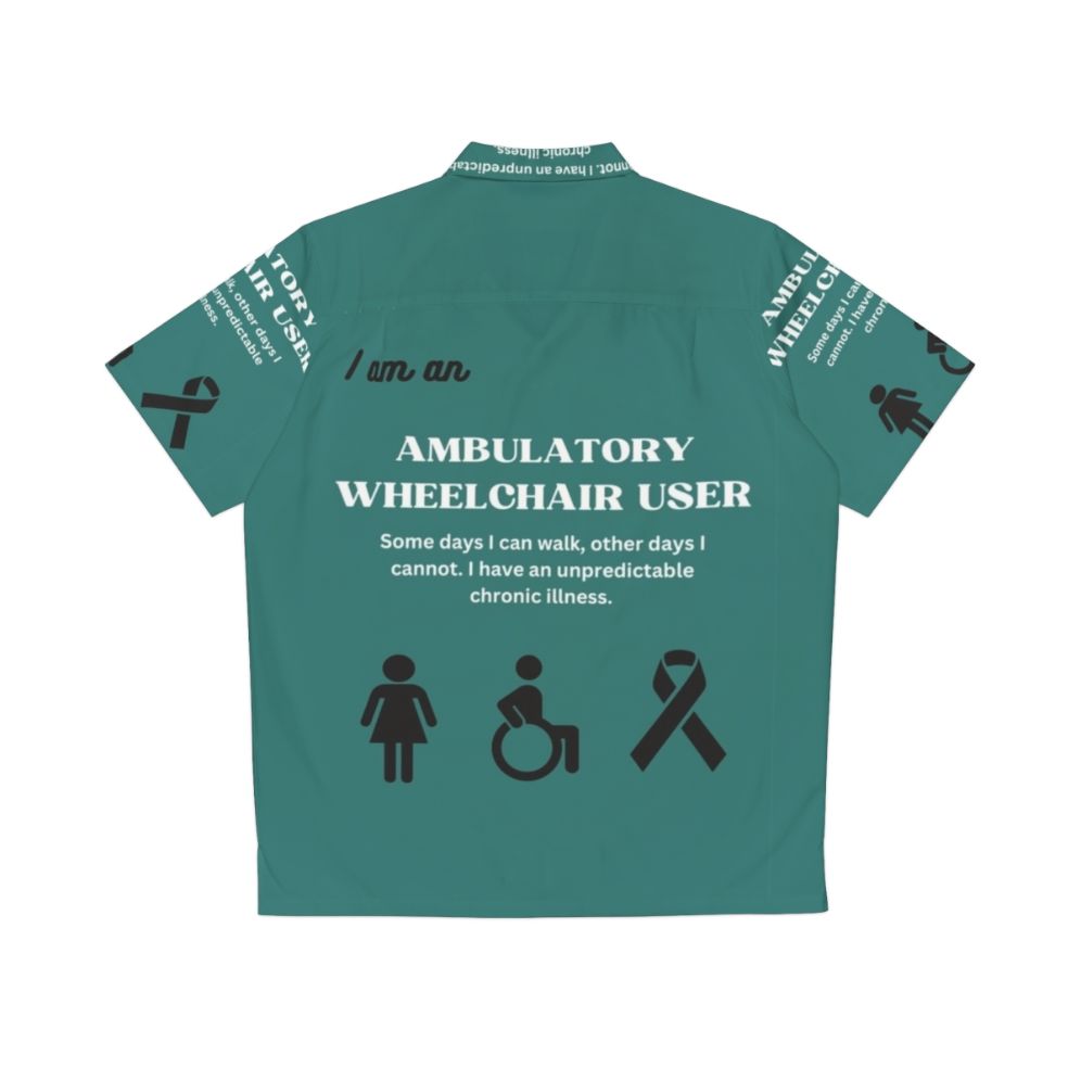 Wheelchair Accessible Hawaiian Shirt for Ambulatory Users with Disability or Chronic Illness - Back