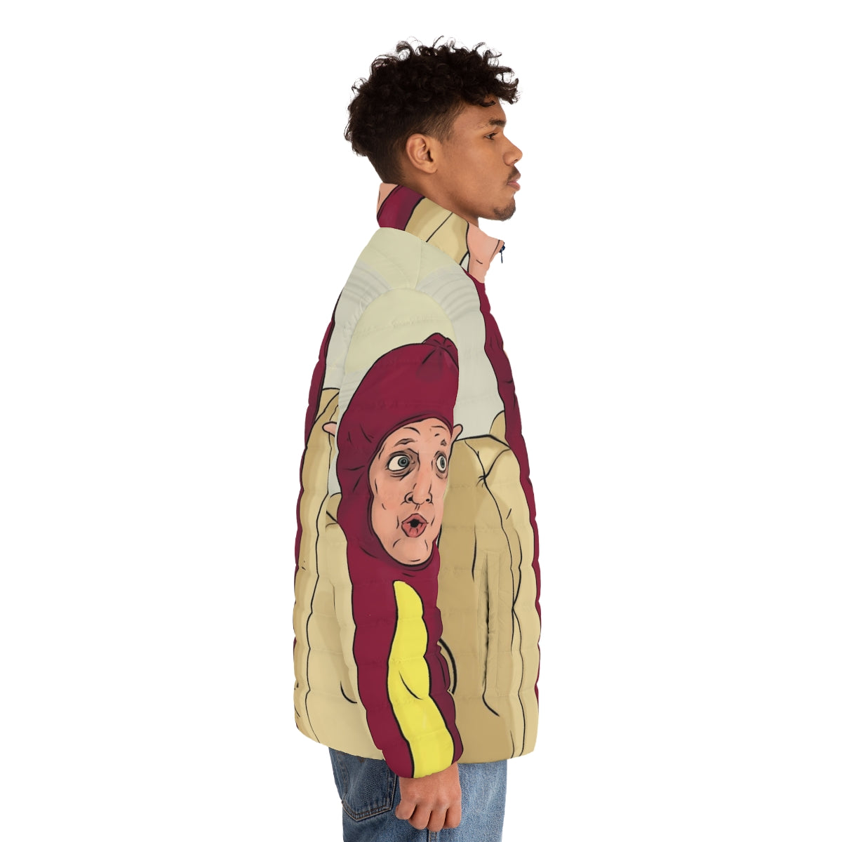 Puffer jacket in a comedy-inspired design - men side right