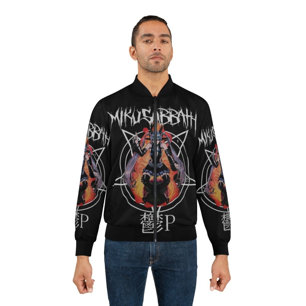 MIKU SABBATH Metal Bomber Jacket with Gothic Anime Inspired Design - Lifestyle