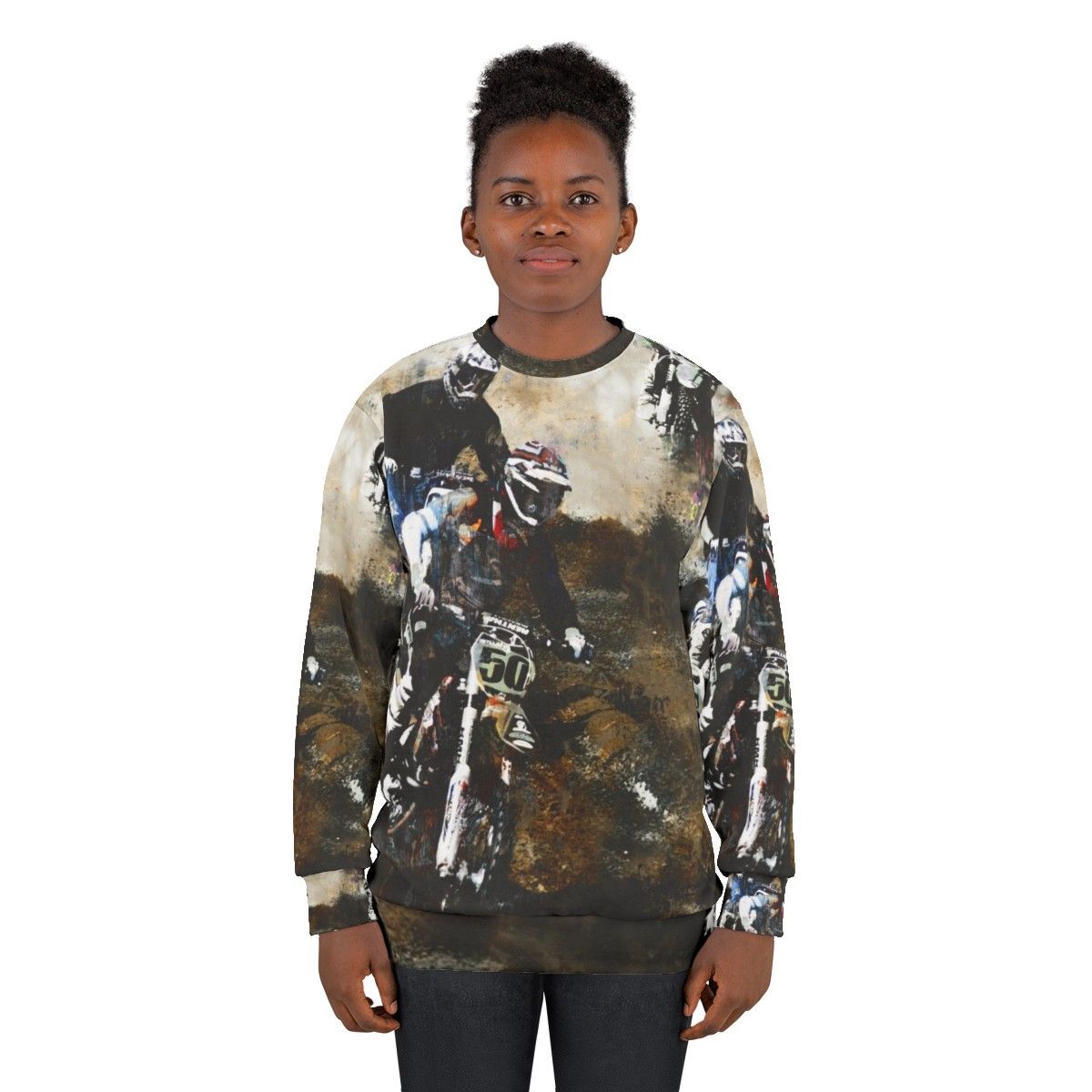 Motocross dirt bike sweatshirt - women