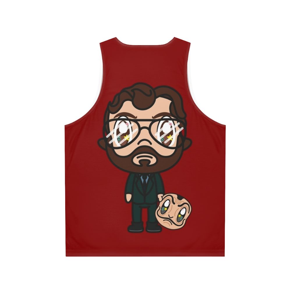 Teacher The Paper House Money Heist Netflix Unisex Tank Top - Back