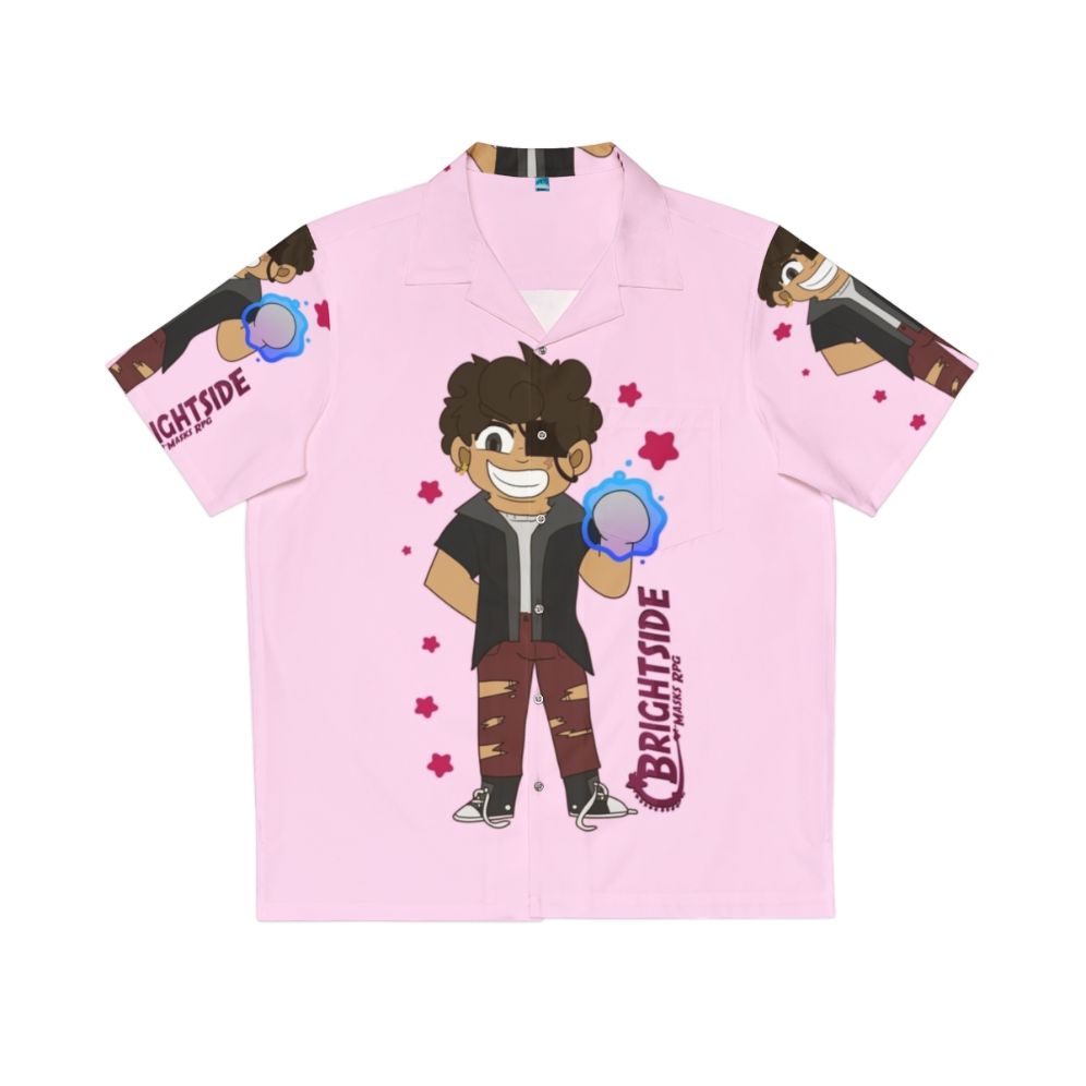 Chibi Hawaiian Shirt with Bright Colors and RPG Motifs