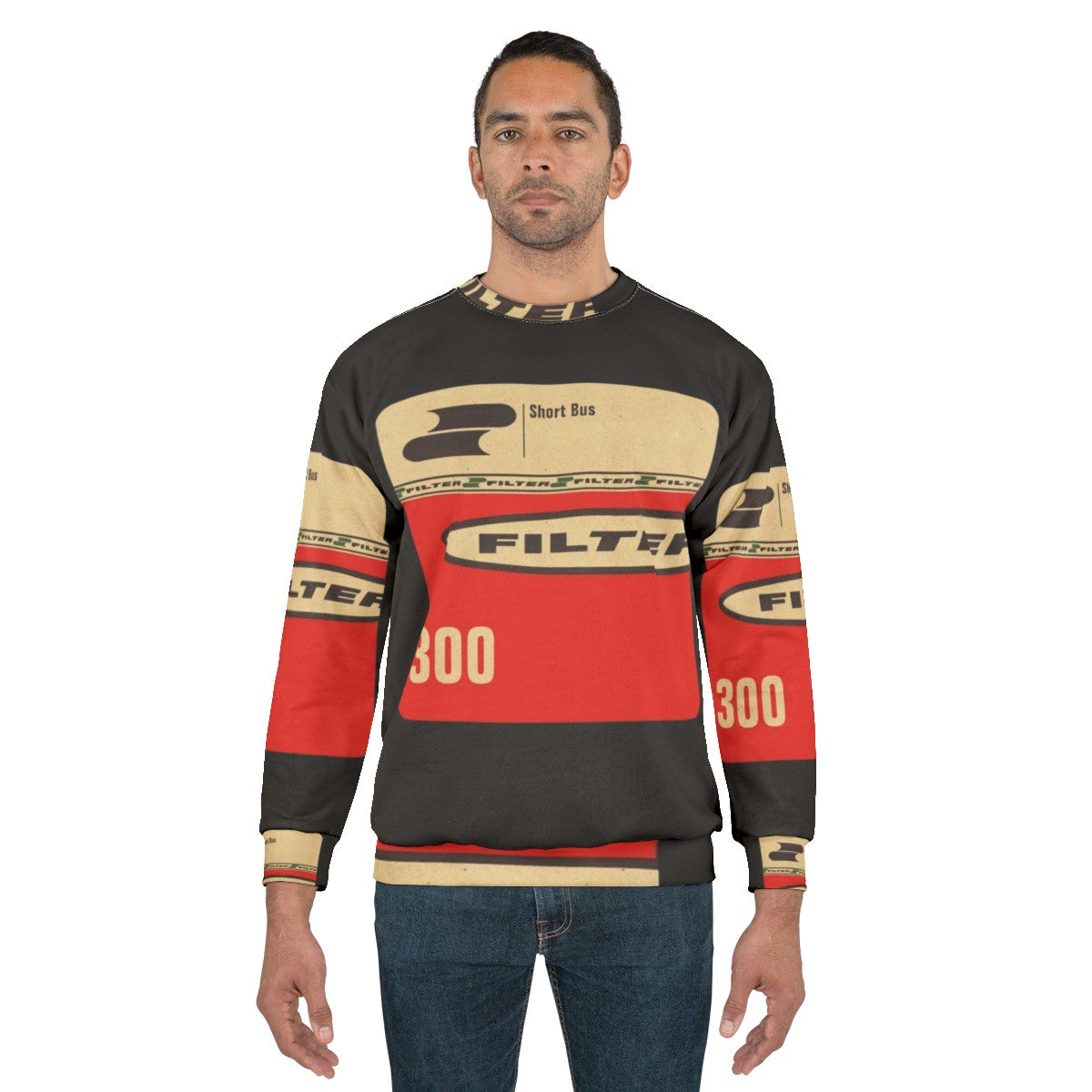 Industrial Metal Short Bus Sweatshirt with Filter Band Logo - men