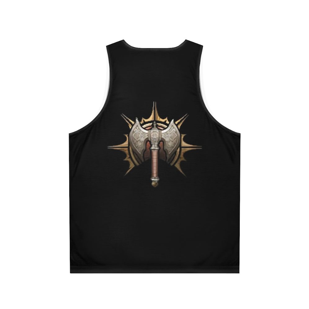 Baldur's Gate Barbarian Logo Unisex Tank Top - Back